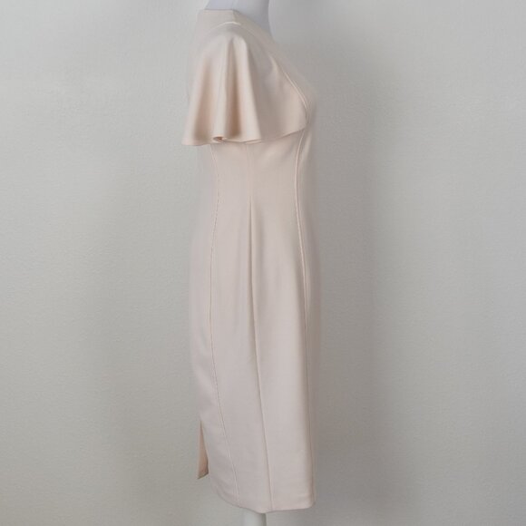 Calvin Klein Flutter Sleeve Sheath Dress Light Pink - 4 - Picture 8 of 10